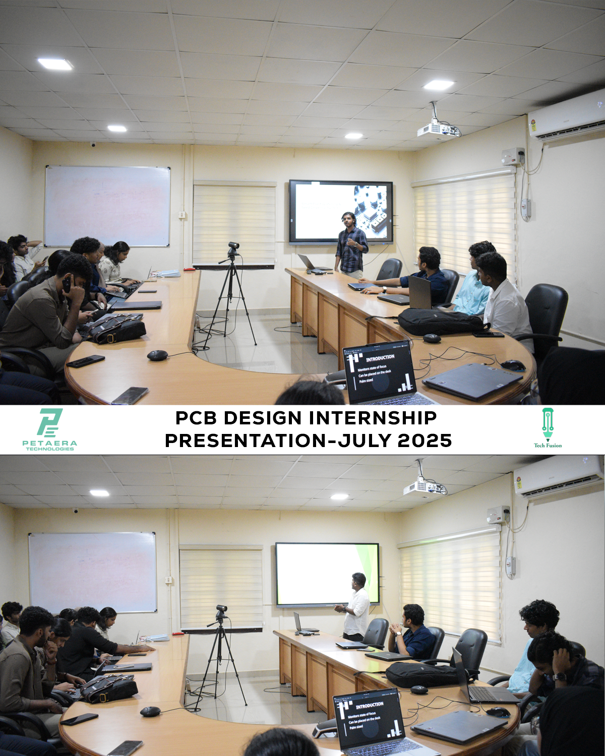 PCB design internship final presentation cover